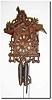 C.1910, German, Black Forest Cuckoo, with unusual Edelweiss and goat motif.