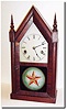 C.1870, New Haven Clock Co., Mini 30-hour steeple clock in generally good condition.