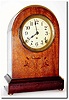 C.1913, Seth Thomas, "Prospect No. 2', mahogany veneer with marquetry inlay.