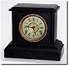C.1910, Sessions Black Enameled Wood, shelf clock in complete, but dirty condition.