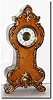 C.1900, German, Mini "Baroque' Novelty tall case, solid walnut case with cast bronze adornments.
