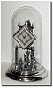 C.1953, German, Wurthner-Western, 400-Day clock, chrome, from storage.