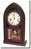 Mixed lot: a C.1845 J.C. Brown Mini Ripple case, beehive, with original finish and great patina, NOW with a Waterbury 30 hour time and strike movement, dial, gong, hands. (Illegible label) The case is sound and has great potential if you have an early movement.