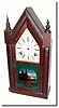 C.1855, Case only, Full Size Steeple, with the full label of Pomeroy and Parker, original dial and a fabulous tablet of Independence Hall in Philadelphia.