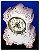 C.1900, French Porcelain Clock, Pink, needs work.