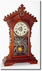 C.1885, Welch, Spring and Co, Forestville, Conn, "Dolaro' walnut parlor clock in very good original condition with rear label intact.