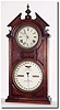 C.1900, (dated label), Ithaca "No. 8 Shelf Library' double dial, perpetual calendar clock, in walnut.