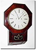 C.1855, Atkins, Whiting and Co., Bristol, Conn., Drop Octagon wall clock with 30-day wagon spring movement.