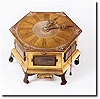 Late 17th Century, Austrian or South German, hexagonal quarter striking, full repeating, table clock, with stationery barrels for the hour and quarter strike and with chain fusee/verge for the time.