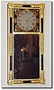 C.1830, New Hampshire Mirror Clock, a Quaker clock attributed to Wm. Purington, Lancaster, NH.