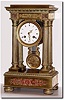 C.1890, French, Marti, for J.E. Caldwell, Philadelphia (full signature on movement), a good ormolu 4-column Empire clock.