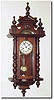 C.1900, German, Hamburg American Clock Co., an unusual "R-A' type wall regulator, with a large bell on top the case, on which the clock actually strikes.
