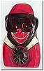 C.1920, German, Black Man Clock, with eyes that rotate (as if to look around the room) while running.