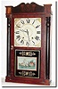 C.1830, Salem Holman, Hartford, Conn, 30 hour wooden works, stenciled column and splat.
