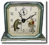 C.1949, Keebler Clock Co., Philadelphia, Pa, Organ Grinder and Bear animated alarm clock,