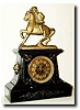 C.1890, Ansonia "Imogene" Black Enameled iron clock