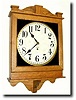 C.1920, Wm.L. Gilbert, "Corridor" oak cased wall clock