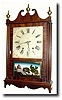 Mixed lot: C.1925, A Seth Thomas off center case (with internal pulleys), now with a Riley Whiting backboard, label and movement.
