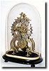 C.1890, English, Single Fusee Skeleton clock and dome.