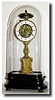 C.1850, French, Quarter Striking Candle stand clock under dome.