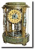 C.1900, French, Oval-Cloisonne', Crystal Regulator