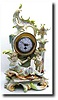 C.1900, French, Limoge Type, Porcelain Figural clock