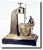 C.1890, French, Industrial Series "Bow Saw", automaton mantel clock.
