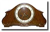 C.1935, German, Forestville Clock Co. (Euramco), nice walnut tambour clock,