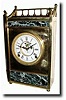 C.1885, N. Muller's Sons, New York. onyx and iron mantel clock
