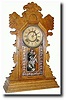 C.1895, Ansonia, Oak Gingerbread Kitchen clock,