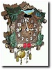 C.1933 (dated), August C. Keebler, Chicago, Blue Bird with maple Leaves, Cuckoo Clock