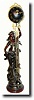 C.1890, French, Bronzed Spelter Swinging Mystery timepiece