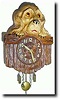 C.1935, Keebler Clock Co., Philadelphia, PA, Cocker Spaniel Over Fence, novelty clock