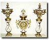 C.1910, German, for the French market, clock garniture set,