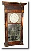 C.1830, Asa Munger, Auburn, NY, mahogany 8- day, 2-weight shelf clock