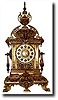 C.1890, French, Bronze Architectural mantel clock,