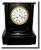 C.1900, French black marble mantle clock
