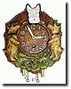 C.1935, Lux Clock Mfg Co., Waterbury, Conn., Playful Scotties wall clock