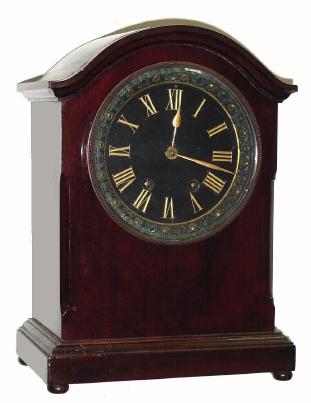 C.1900 French, mahogany mantel clock 8-day time/ and gong strike. — Antique Clocks Price Guide