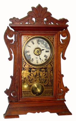 C.1887 (dated case) Seth Thomas Clock Co., "Newark" 8-day time/strike/alarm city series mantel clock. — Antique Clocks Price Guide