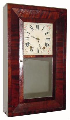 C.1840 Boardman and Wells, 30-hour wood movement bevel case shelf clock. — Antique Clocks Price Guide
