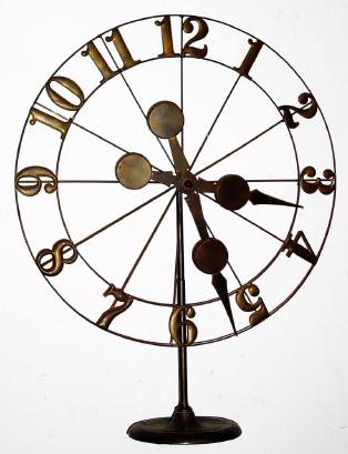 C.1950, Mystery clock, Unusual hands move independently. — Antique Clocks Price Guide