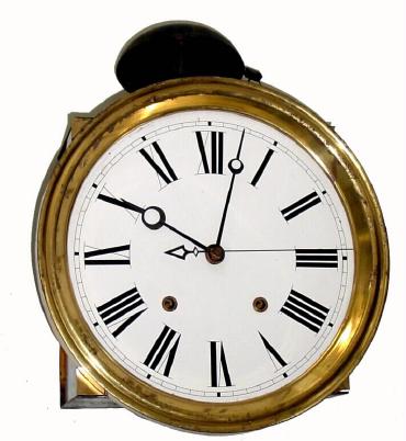 C.1890, French, sweep second Morbier wall clock 8-day time and bell strike, less weights and pendulum. — Antique Clocks Price Guide