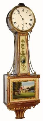 C.1928, Seth Thomas Clock Co., 8-day spring banjo timepiece. — Antique Clocks Price Guide