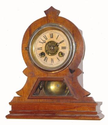 C.1875, F. Kroeber Clock Co., novelty clock, 30 hour time and alarm. — Antique Clocks Price Guide