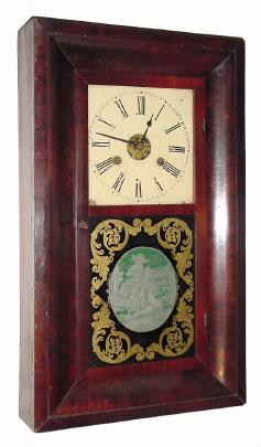 C.1850, Chauncey Jerome, New Haven, Conn., 30-hour time/strike OG shelf clock. — Antique Clocks Price Guide