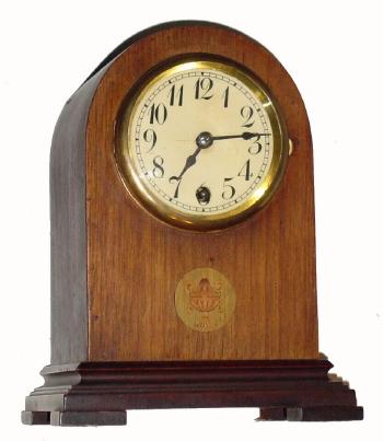 C.1910, German Junghans, 8-day round gothic mantel timepiece. — Antique Clocks Price Guide