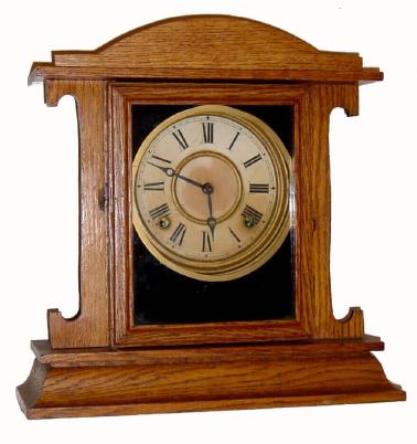 C.1927, E. Ingraham and Co., KITCHENETTE No. 3, 8-day time and strike, oak cased mantel clock. — Antique Clocks Price Guide