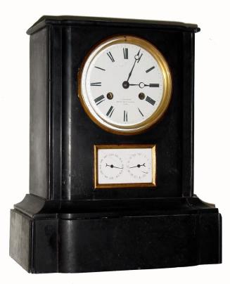 C.1840, C. DeTouche, 228 Rue St. Martin, Paris, 8-day time/strike silk thread suspension marble calendar clock. — Antique Clocks Price Guide