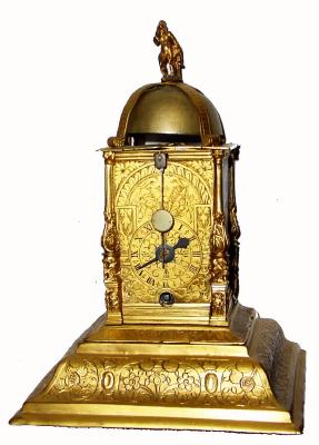 C.1750, German tabernacle clock, incomplete, and with a later time and strike verge/cows tail movement. — Antique Clocks Price Guide